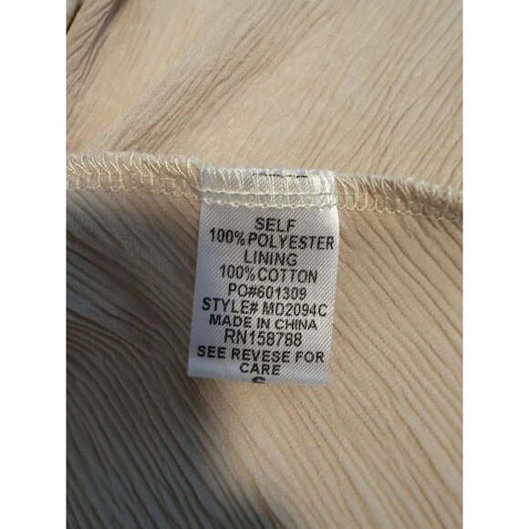 Anthropologie Mable Tiered Women’s V-Neck Short Dress Size S Neutral Preppy Tan - Picture 7 of 11